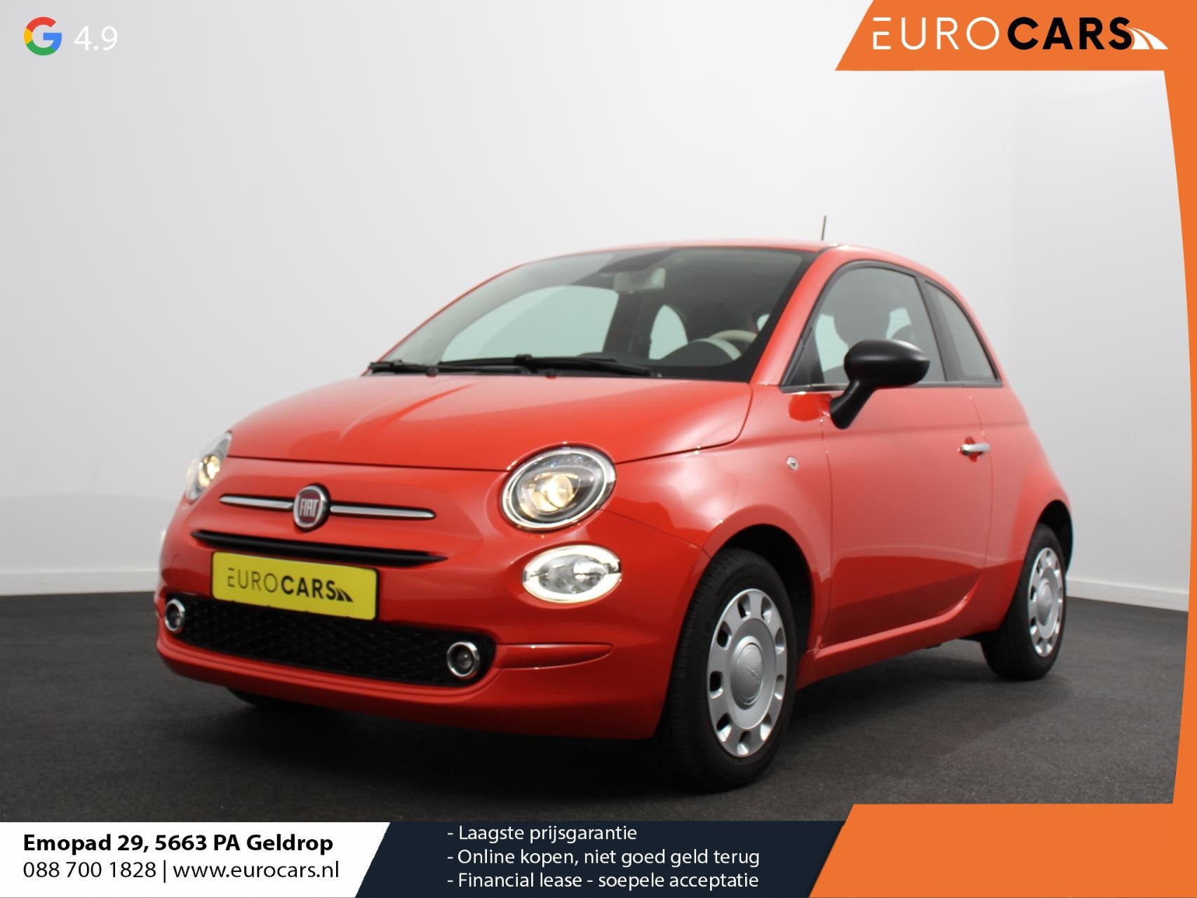 Fiat 500 1.0 Hybrid Vita Comfort Navigatie Apple Carplay/And, Auto's, Fiat, Voorwielaandrijving, Stof, Gebruikt, Euro 6