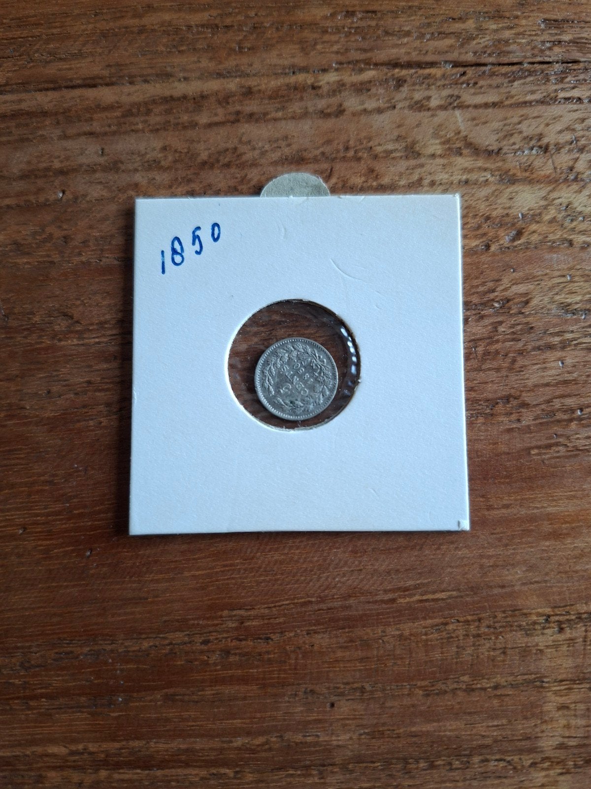 Zilveren 5 cent munt Willem II uit 1850, Ophalen of Verzenden, Koning Willem II, 5 cent, Losse munt