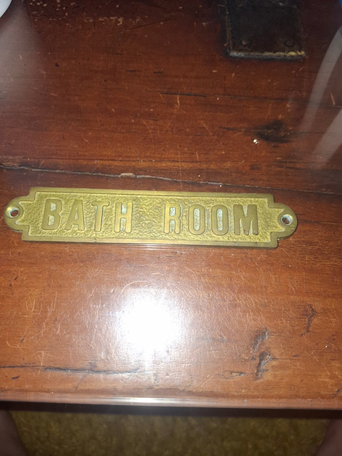 Mesing naambordje Bath Room, Ophalen