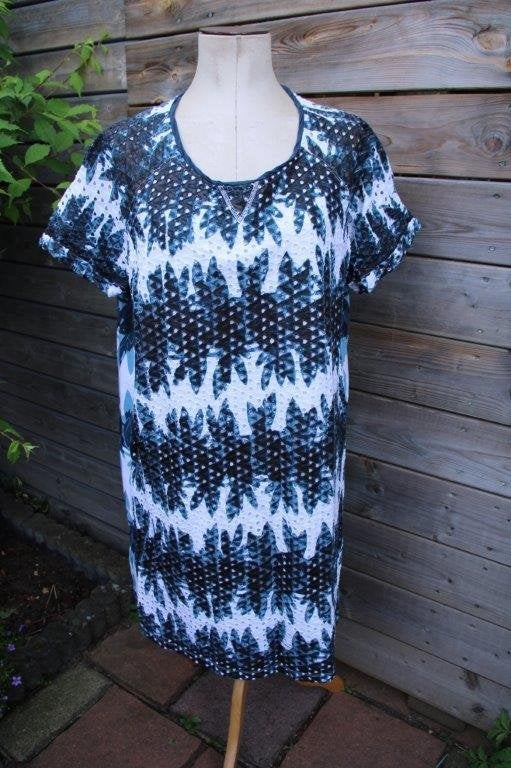 Jurk offwhite/ blauw Didi mt XXL Vaste prijs, Blauw, Maat 46/48 (XL) of groter, Didi, Ophalen of Verzenden