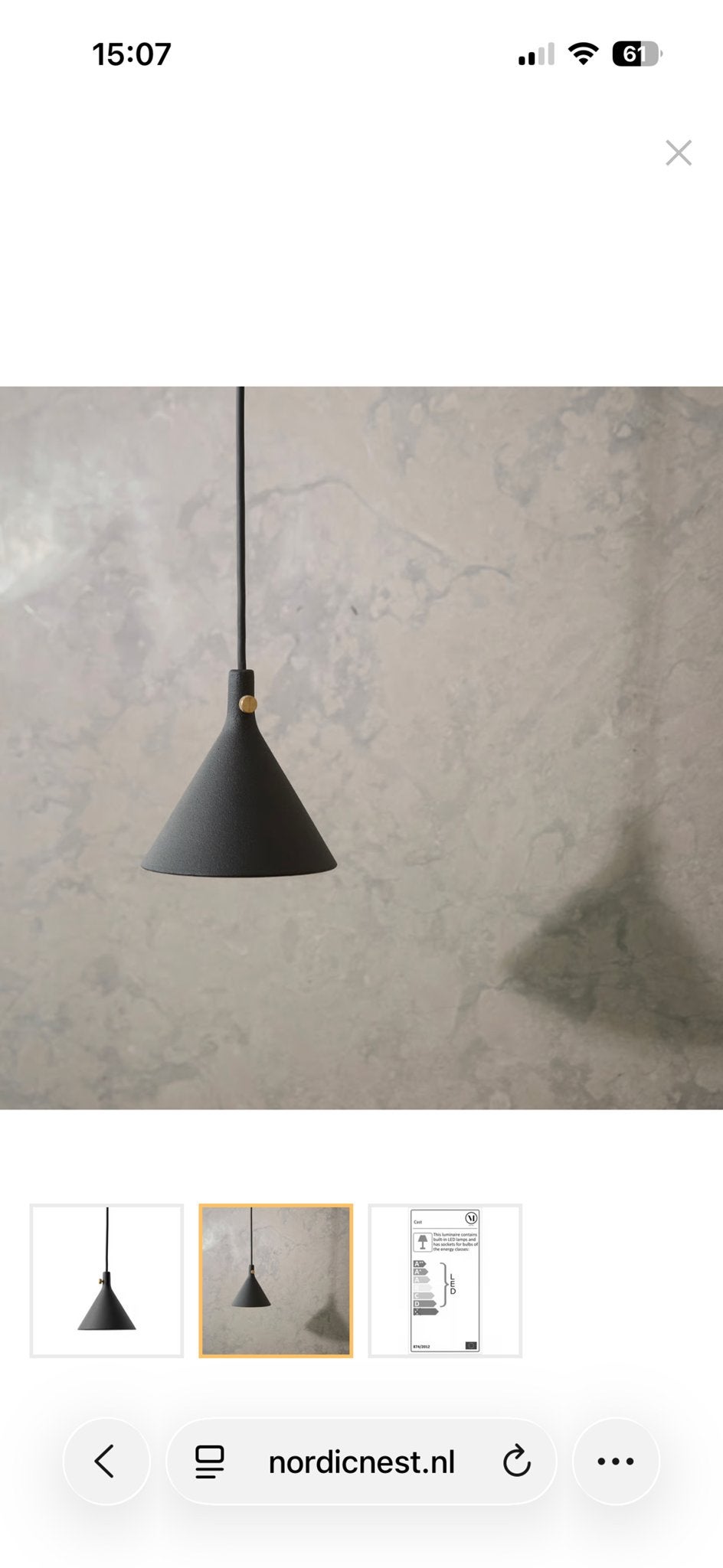 Cast Pendant Shape1 Audo Copenhangen Tom Chung&Jordan Murphy, Ophalen of Verzenden, Nieuw, Metaal, G9