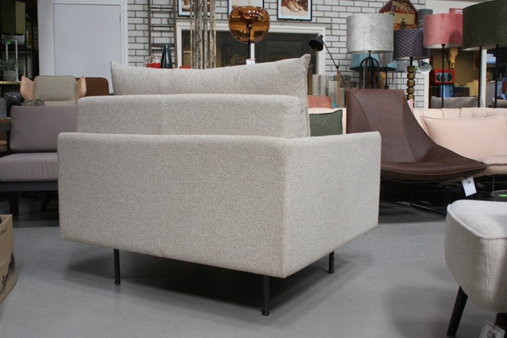 Prachtige fauteuil JAZZ Jess design loveseat beige naturel, Huis en Inrichting, Ophalen, 75 tot 100 cm, Zo goed als nieuw, 100 tot 125 cm