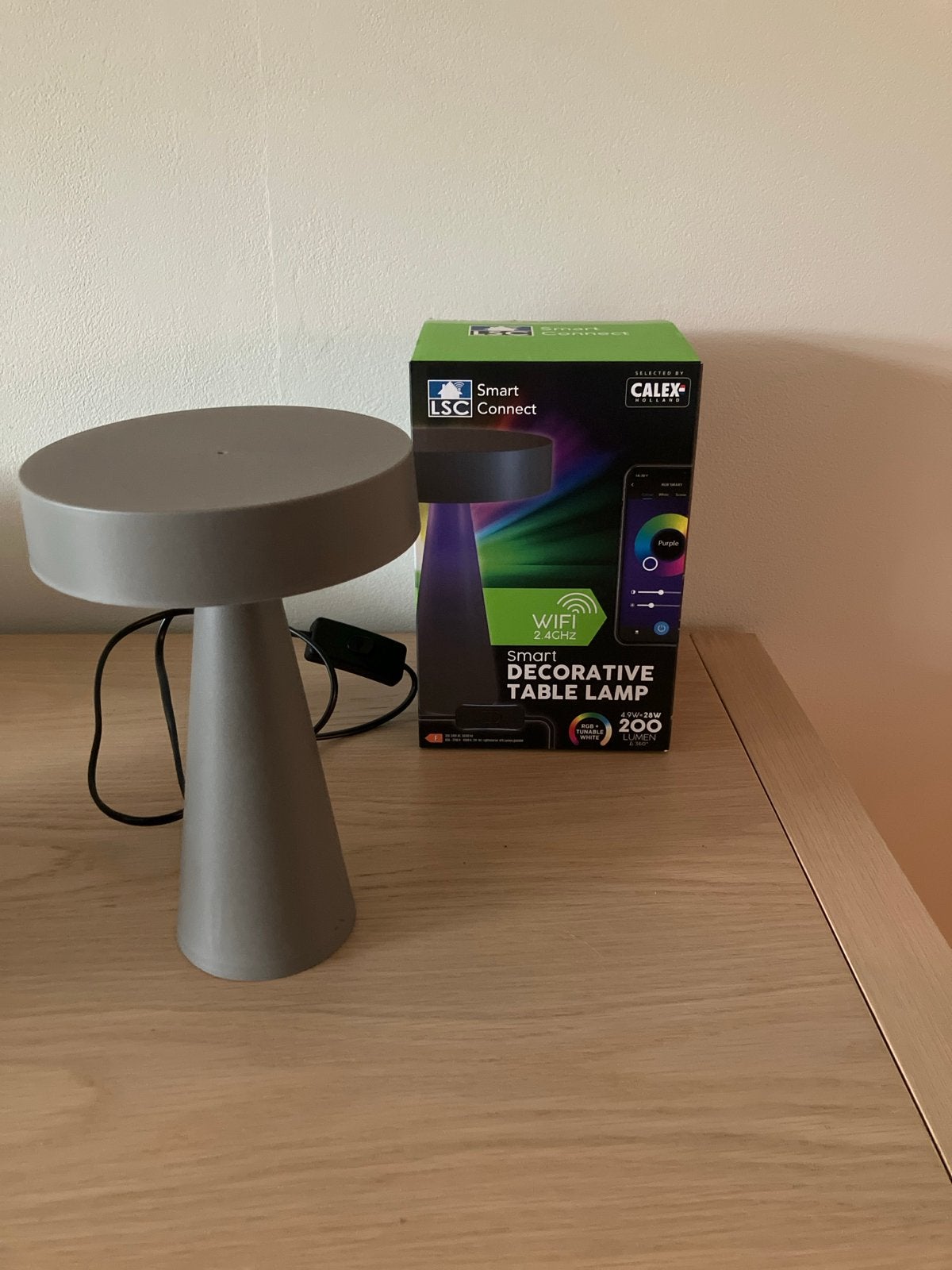 Smart LSC Connect Decoratieve Tafellamp - Taupe, Huis en Inrichting, Dimbaar, Kunststof, Overige merken, Nieuw