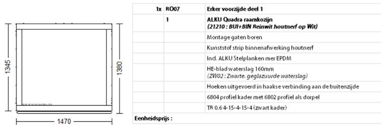 A22 Kunststof kozijn 1470x1350mm bxh, 75 tot 150 cm, Kunststof, Raamkozijn, Nieuw