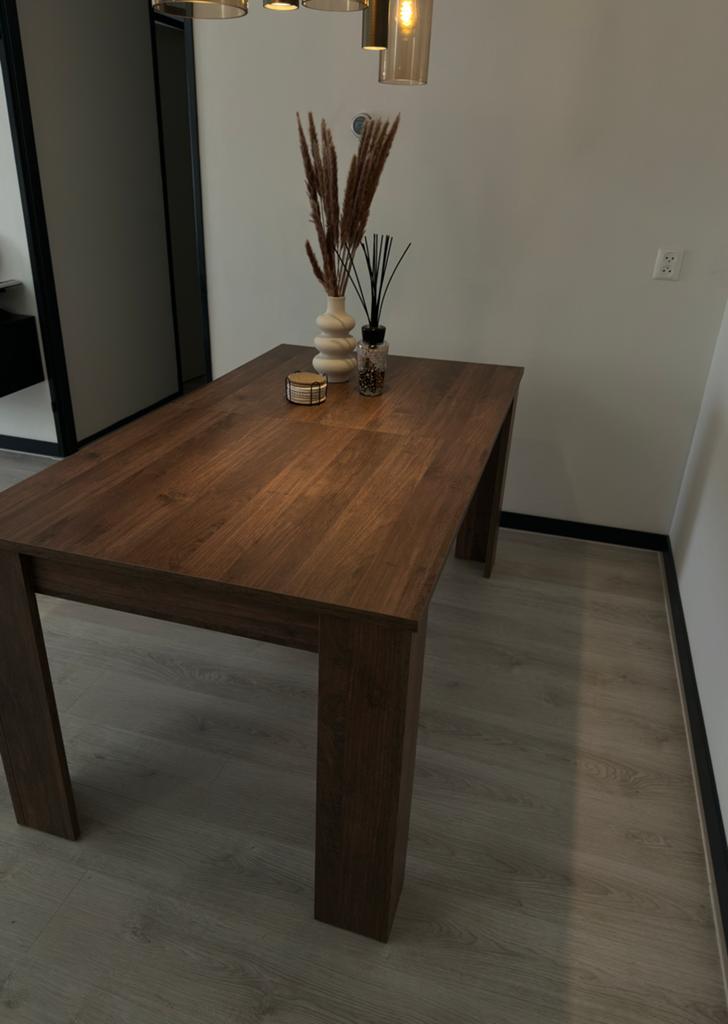 Uitschuifbare Walnoot Houten Eettafel - 160-220cm, Ophalen, Gebruikt, 200 cm of meer, 50 tot 100 cm