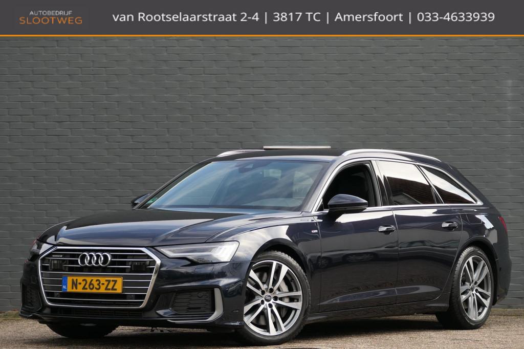 Audi A6 Avant 50 TFSIe quattro S-Line Blind spot | Matrix LE, Auto's, Automaat, Gebruikt, 4 cilinders, Blauw