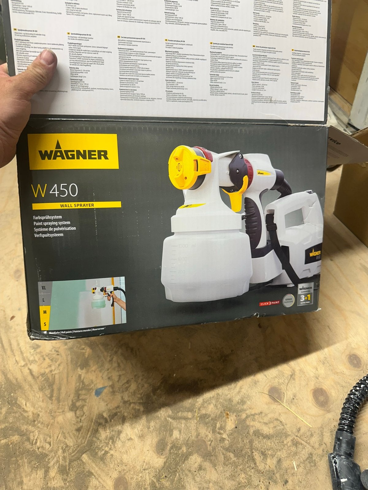 Wagner W 450 Wall Sprayer Verfspuit - Zo goed als nieuw, Doe-het-zelf en Verbouw, Schildersmaterialen, Ophalen, Zo goed als nieuw