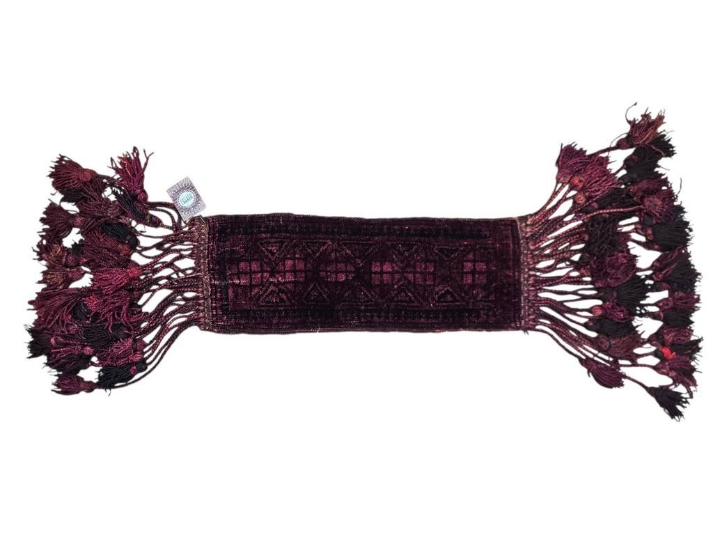 Handmade Persian wool Afghan carpet runner Torba 25x140cm, Persian Perzisch vintage oosters hype, Minder dan 50 cm, Gebruikt, 100 tot 150 cm