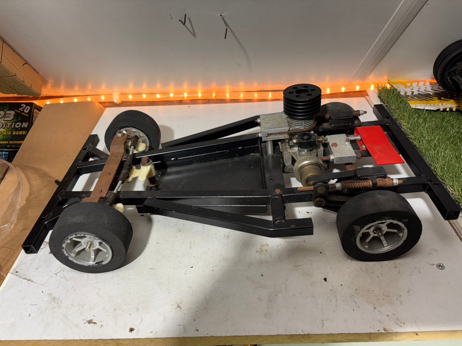 Vintage yu can stockcar rc auto, Auto offroad, Ophalen of Verzenden, Zo goed als nieuw, Nitro