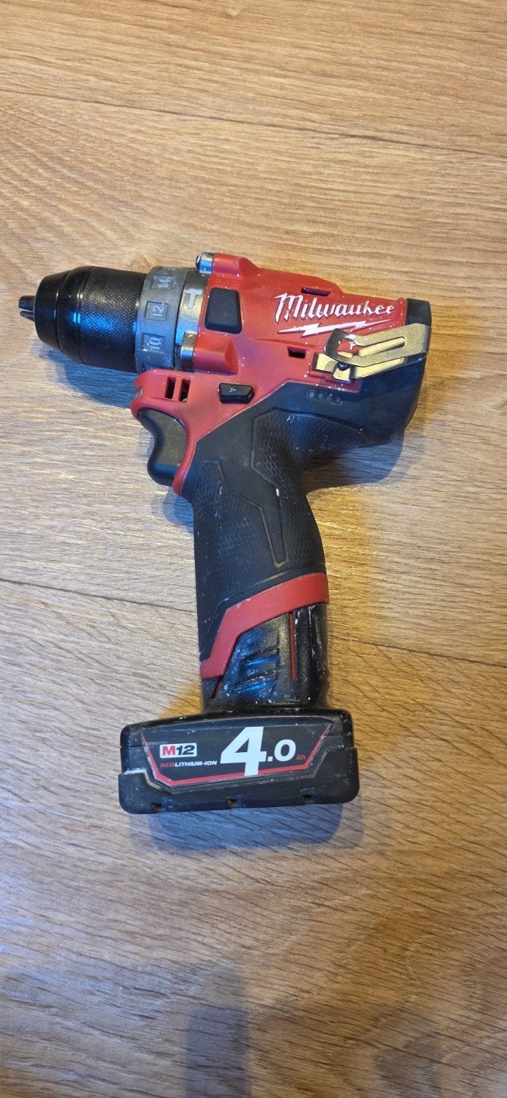 Milwaukee M12 FPD Accu Klopboormachine, Ophalen, Boormachine, Variabele snelheid