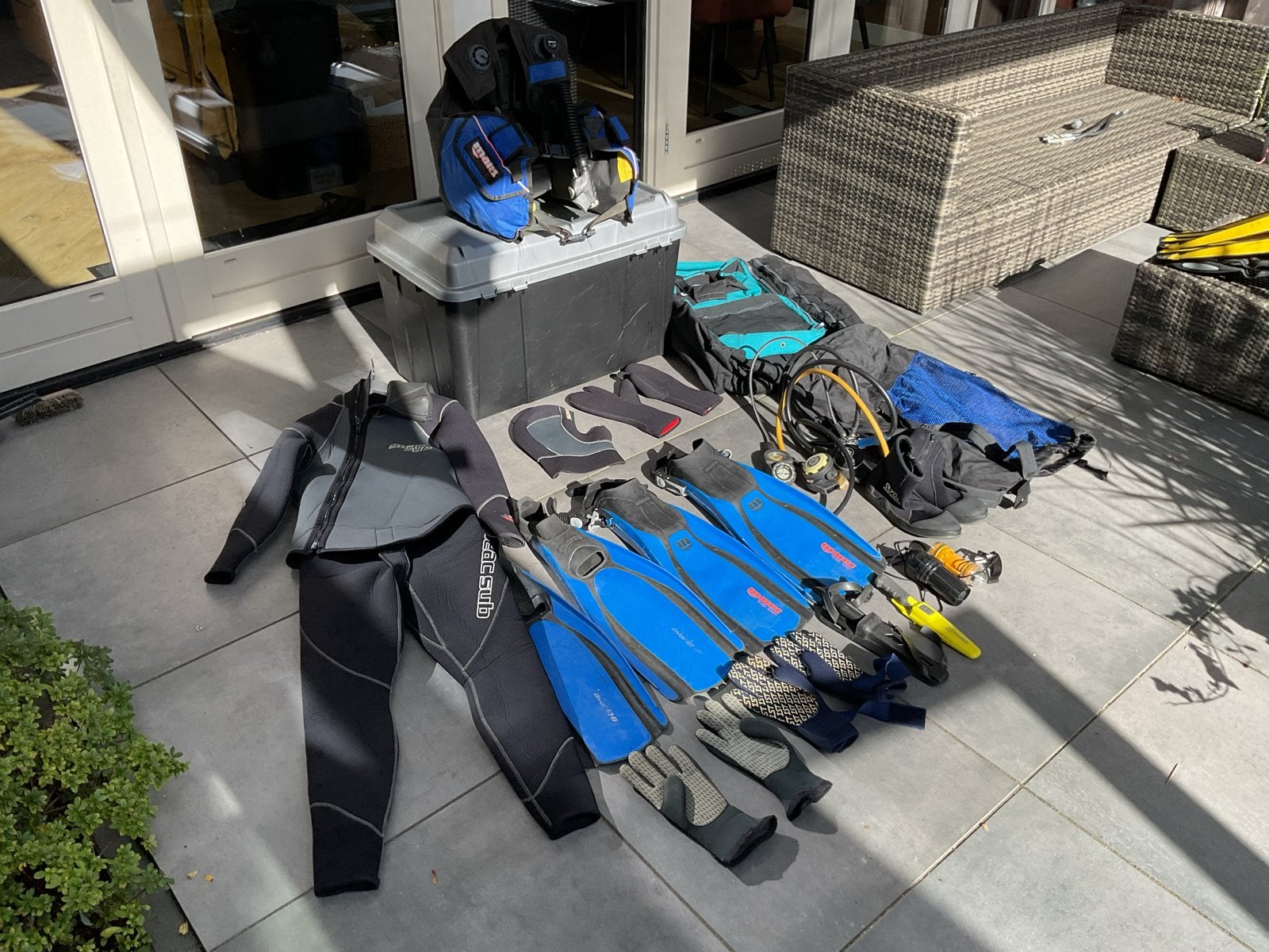 Complete Duikset Maat L - Alles op de foto, Watersport en Boten, Ophalen, Gebruikt, Overige typen