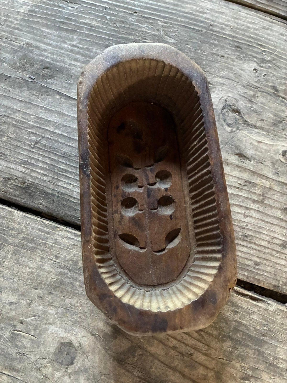 Antieke houten botermal, Ophalen of Verzenden