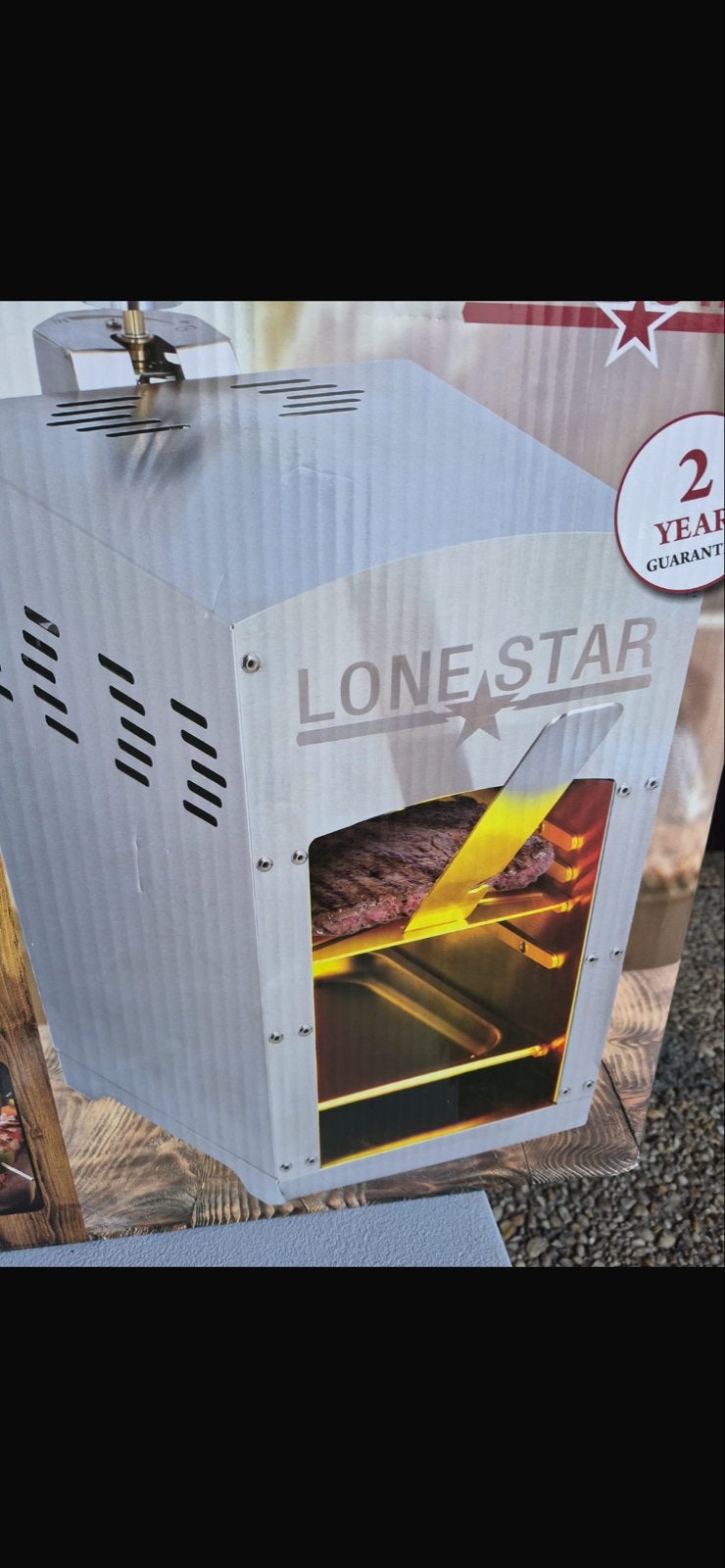 Lone Star Beef Maker Hogetemperatuurgrill RVS, Ophalen, Nieuw