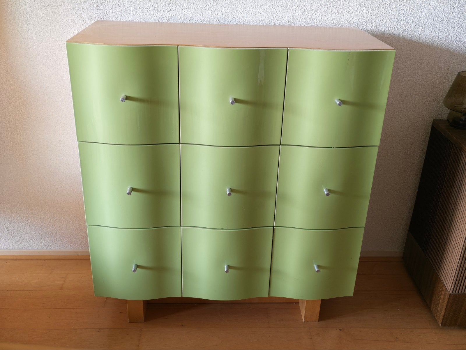 Ikea Vajer Ladekast - Groen, 90x81x39cm, Ophalen, Gebruikt, 5 laden of meer, 50 tot 100 cm