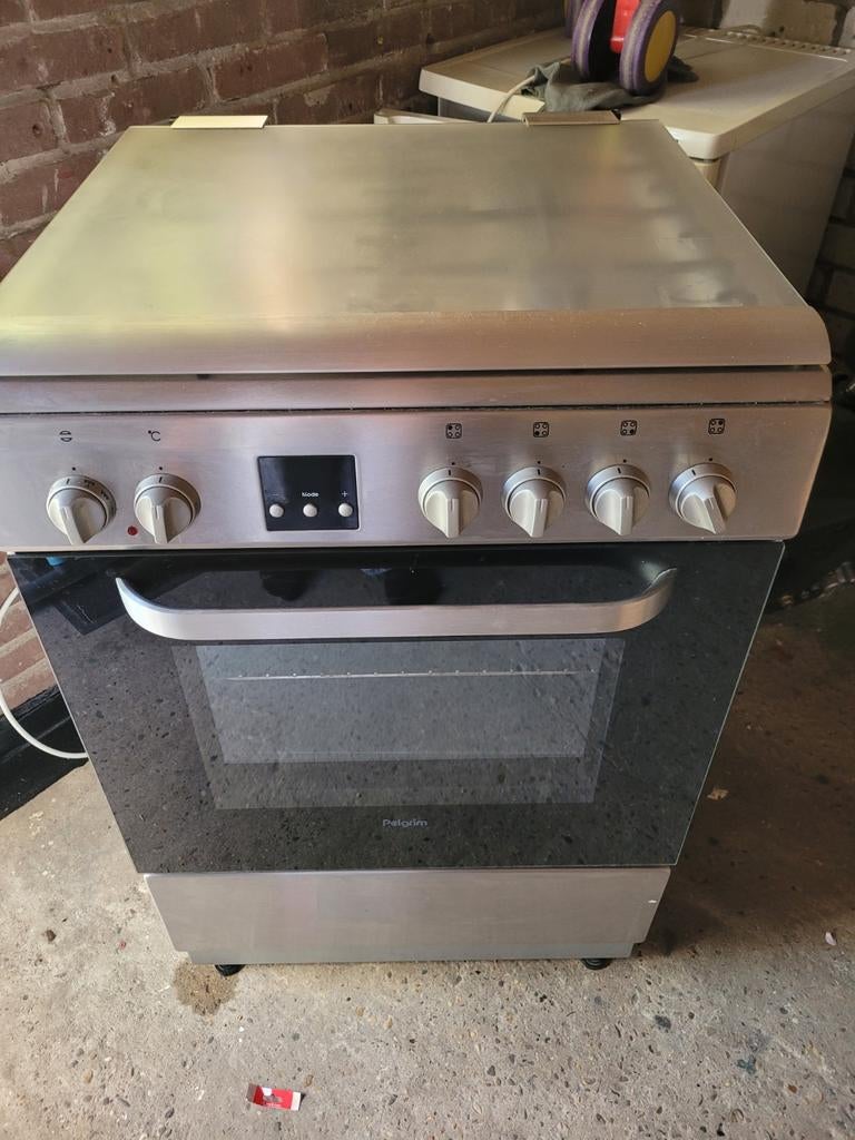 Pelgrim Gasfornuis met Oven - Vrijstaand, 4 Kookzones, Ophalen, Gebruikt, Hete lucht, 60 cm of meer