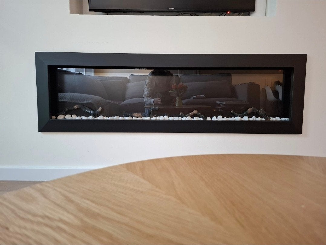 Elektrische Inbouw Sierkachel met Verwarming, Ophalen, Gebruikt, Inbouwhaard, Elektrische haard