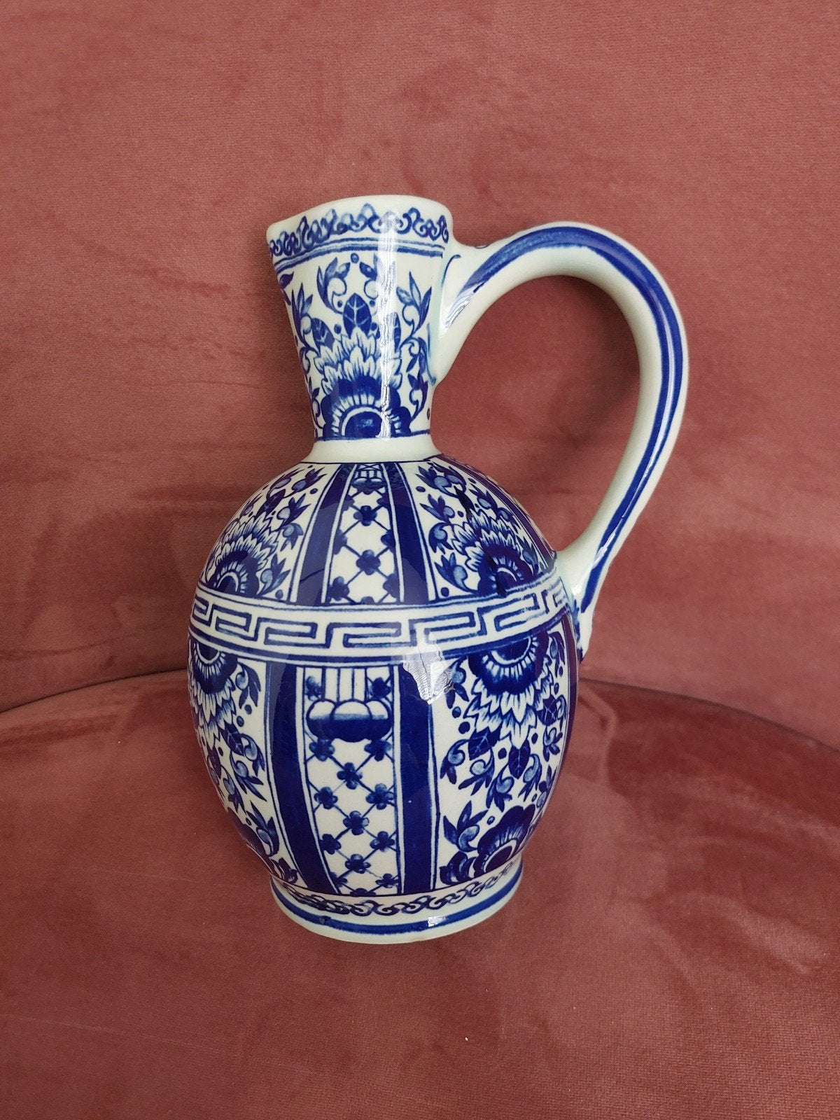 Delfts Blauw Vaasje "Amsterdam" Boch - 23 cm, Antiek en Kunst, Ophalen of Verzenden