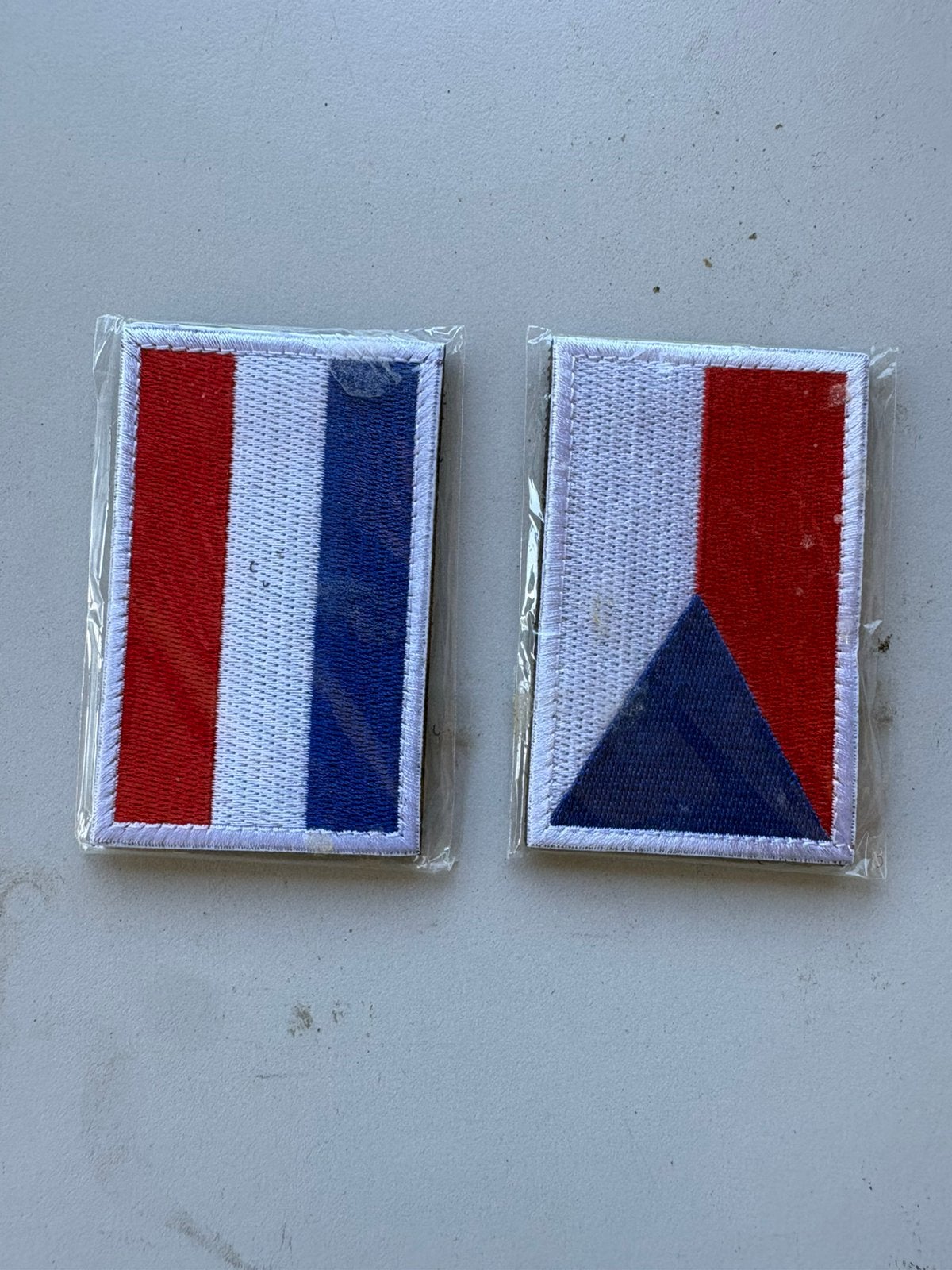 Nederland & Tsjechië vlag patches geborduurd met klittenband, Verzenden, Zo goed als nieuw