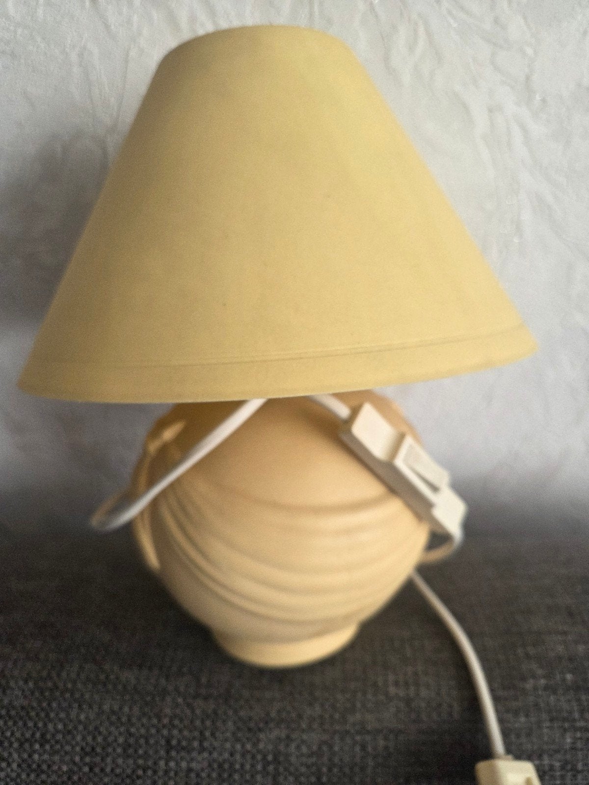 Gele schemerlamp, Ophalen, Keramiek, Zo goed als nieuw, Geel