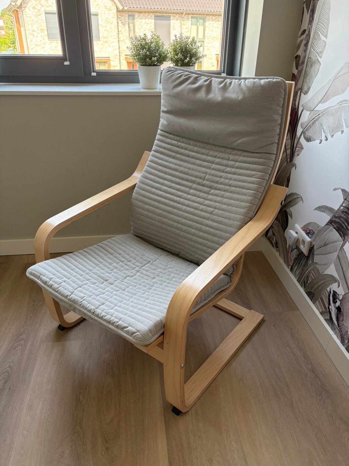 IKEA Poäng stoel, Huis en Inrichting, Ophalen, Zo goed als nieuw, 50 tot 75 cm