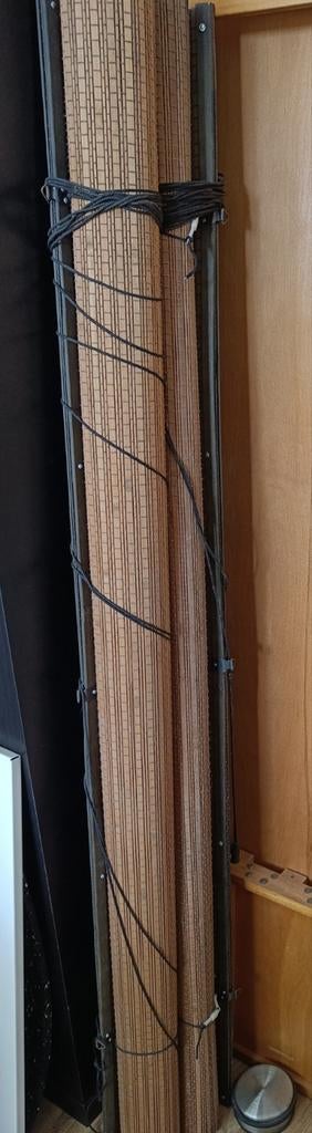 1x bamboe rolgordijn 150 cm breed donkerbruin, Ophalen, 100 tot 150 cm, Bruin, 150 tot 200 cm