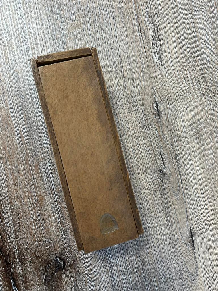 Antiek dominospel in originele houten doos, Een of twee spelers, Ophalen of Verzenden, Gebruikt