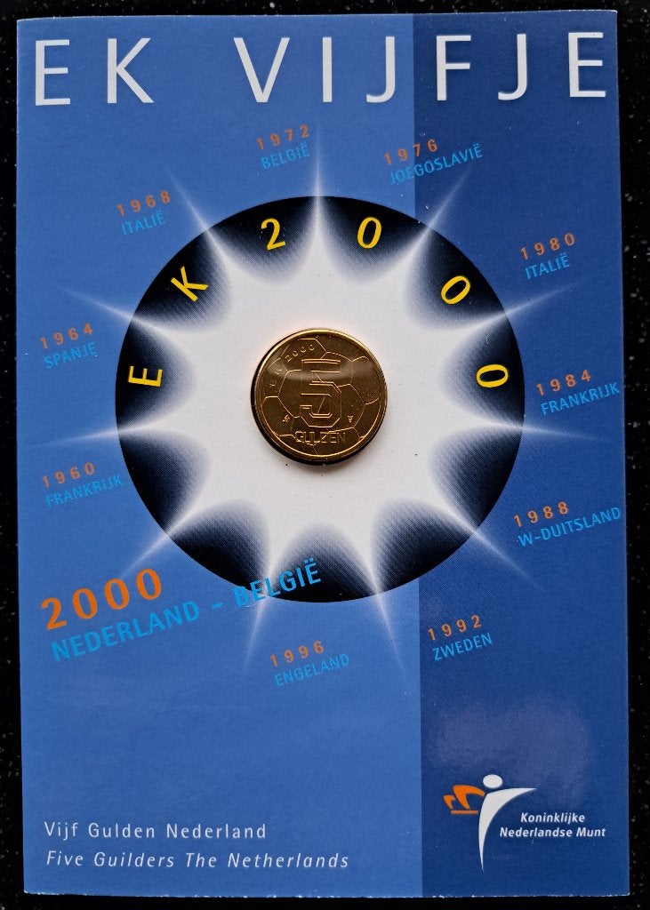 EK 2000 Vijfje FDC, Ophalen of Verzenden, Koningin Beatrix, 5 gulden