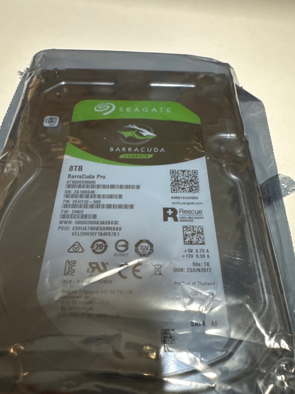 Nieuwe Seagate Barracuda Pro 8TB HDD - ST8000DM005-Ongeopend, Computers en Software, Harde schijven, Intern, Server, Nieuw, Ophalen of Verzenden