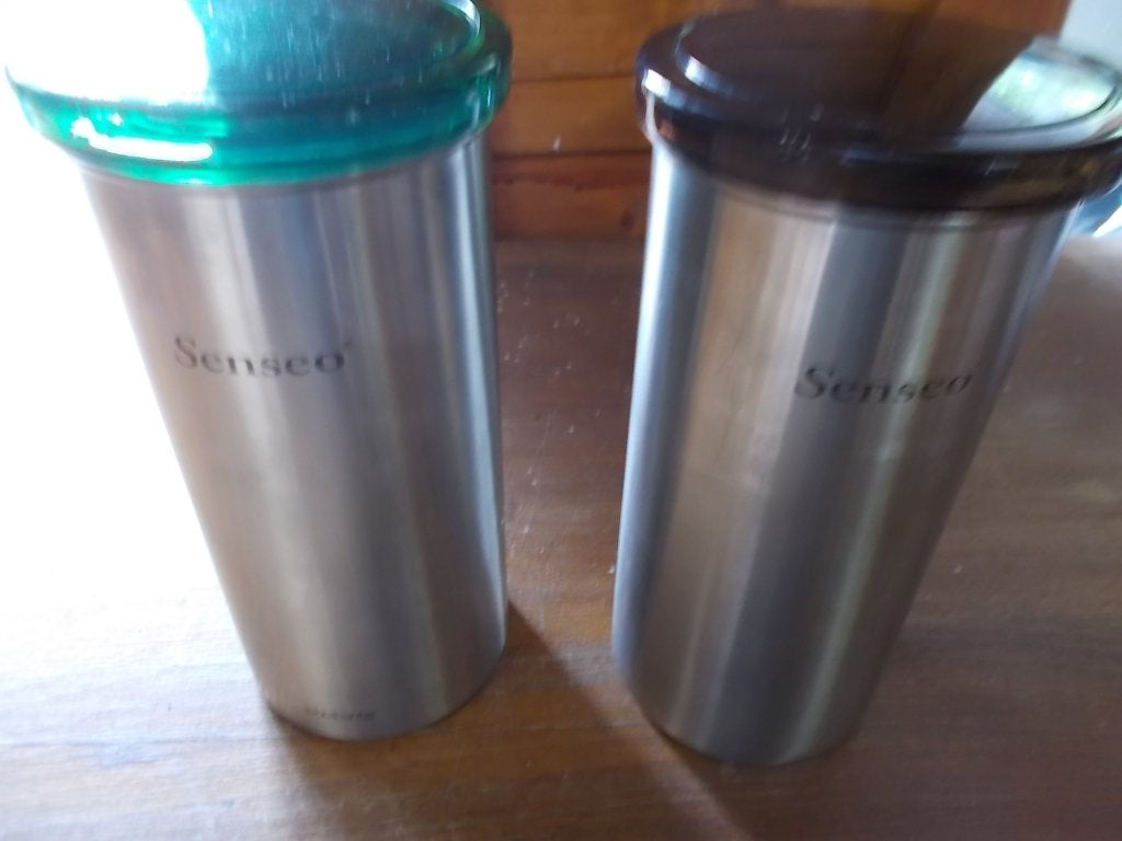 Twee senseo padhouders van Brabantia., Gebruikt, Ophalen of Verzenden, Voorraadpot, Metaal