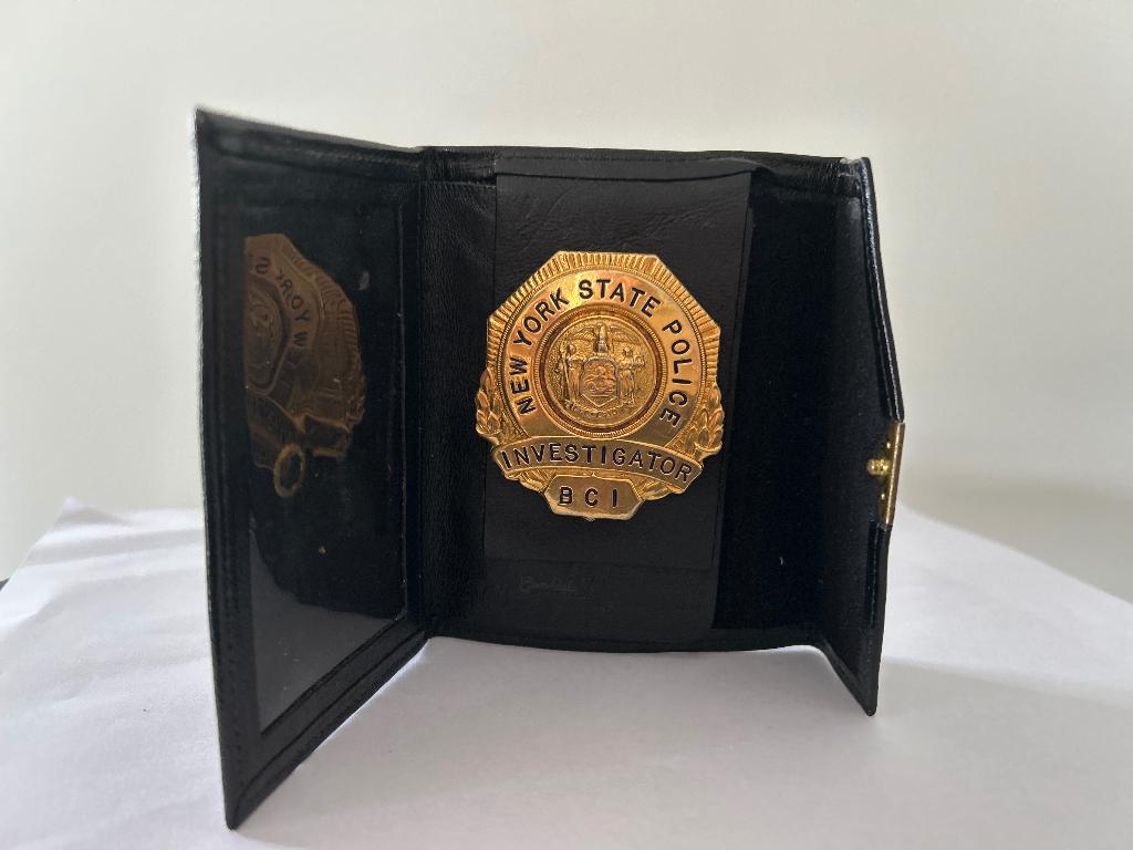 New York State Police Investigator BCI Badge incl.  Hoesje, Verzenden, Landmacht, Amerika, Embleem of Badge