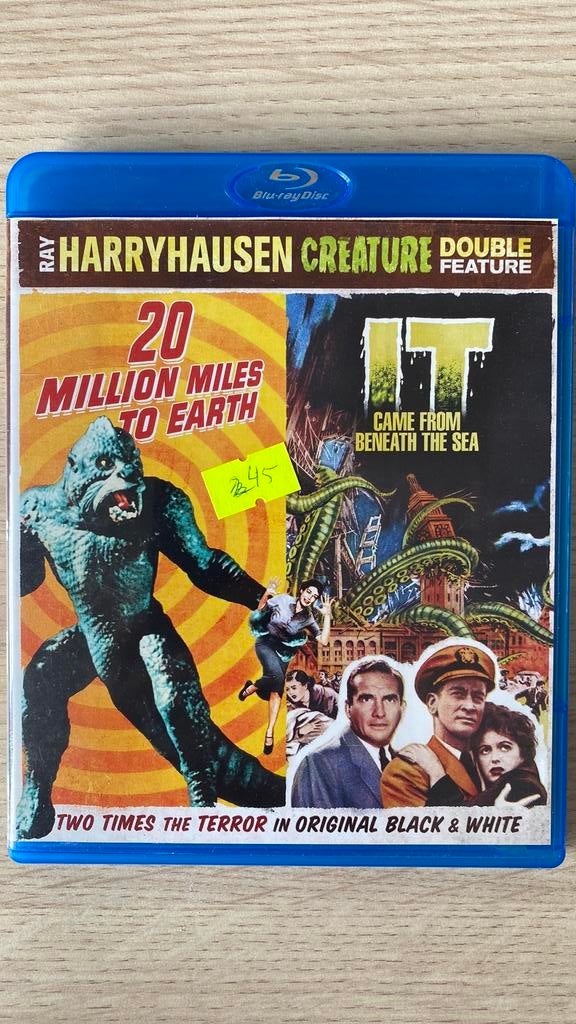 20 million miles to earth blu ray double feature, Ophalen of Verzenden, Zo goed als nieuw, Horror