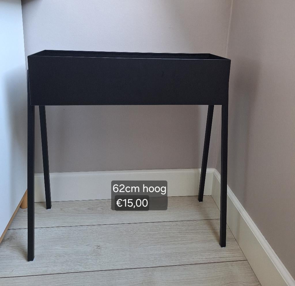 Plantenstandaard, Huis en Inrichting, Woonaccessoires | Overige, Ophalen, Zo goed als nieuw, Zwart, Metaal