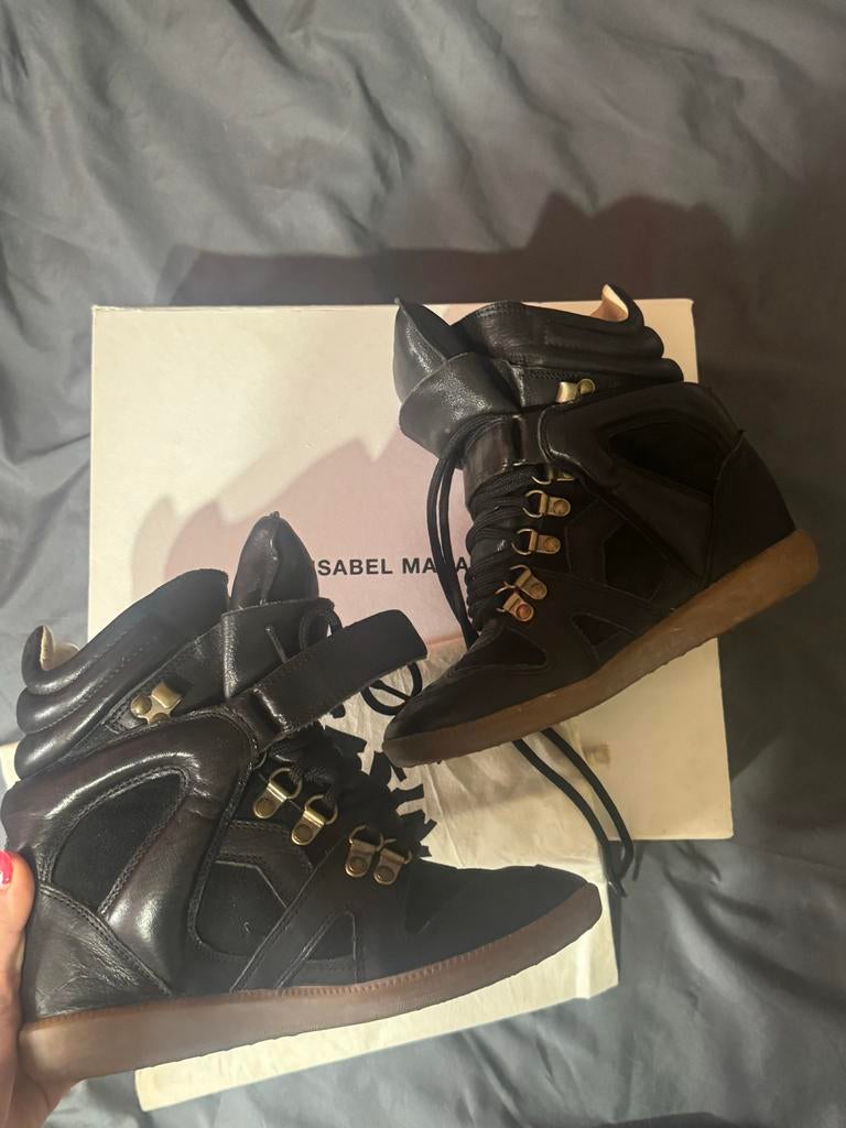 Isabel Marant Bekett Sneaker - Zwart 36, Zwart, Ophalen of Verzenden, Sneakers of Gympen, Gedragen