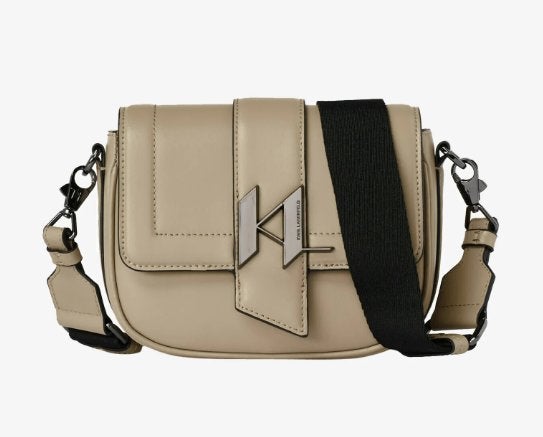 KARL LAGERFELD Saddle kaki groen schoudertas crossbody tas, Sieraden, Tassen en Uiterlijk, Ophalen of Verzenden, Nieuw, Groen