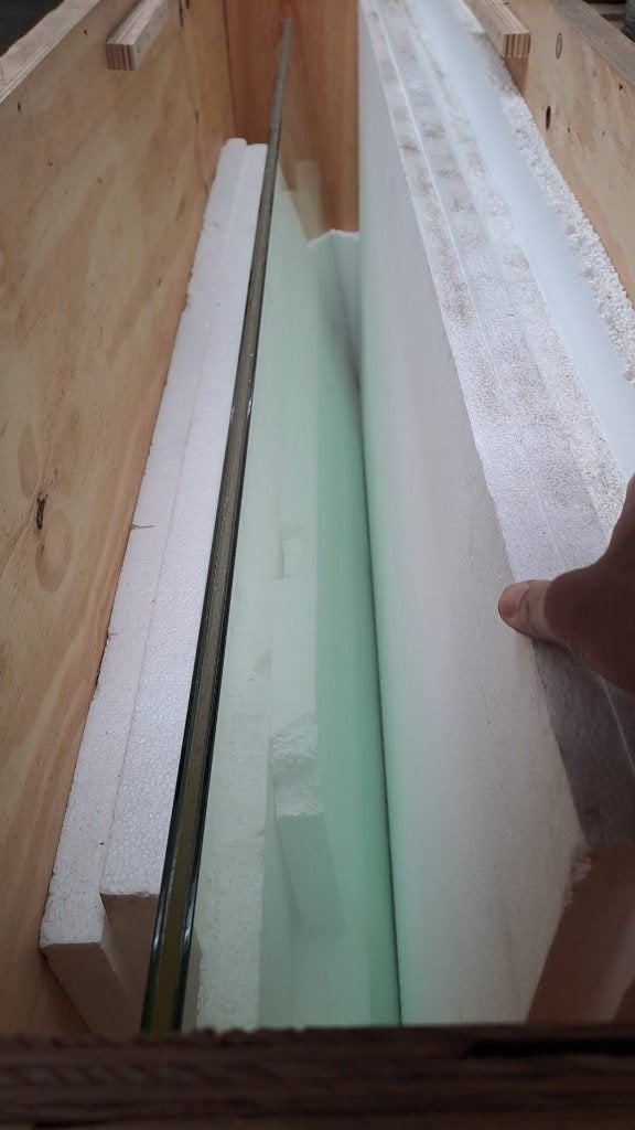 Loodglas röntgenglas met bekisting 1,90x88 15mm dik, Ophalen, Nieuw