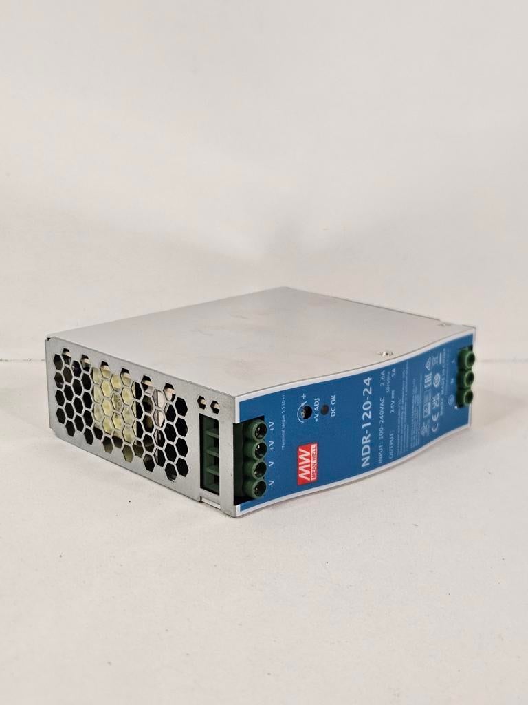 Mean Well NDR-120-24 DIN-rail voeding 24V 5A, Ophalen of Verzenden, Zo goed als nieuw