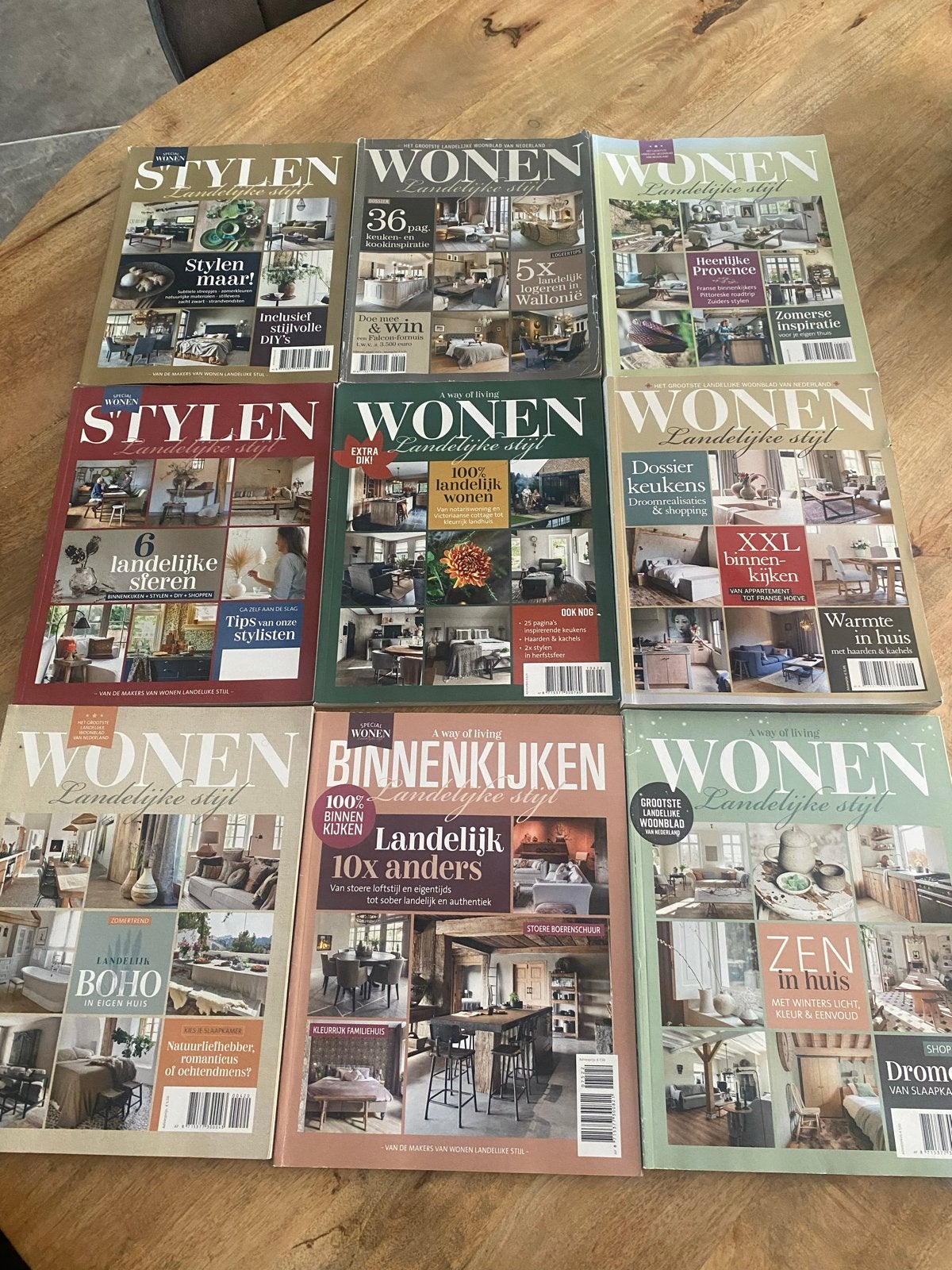 Wonen Landelijke Stijl & Binnenkijken magazines (9 stuks), Boeken, Ophalen of Verzenden, Gelezen, Overige typen