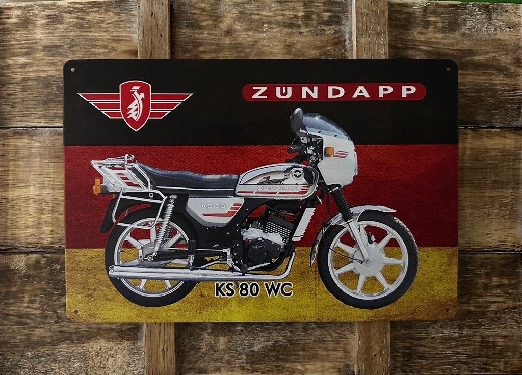 Zundapp KS80 reclamebord van metaal wandbord decoratie deco, Info@deconoord.nl, Deco Noord, Nieuw, Ophalen of Verzenden