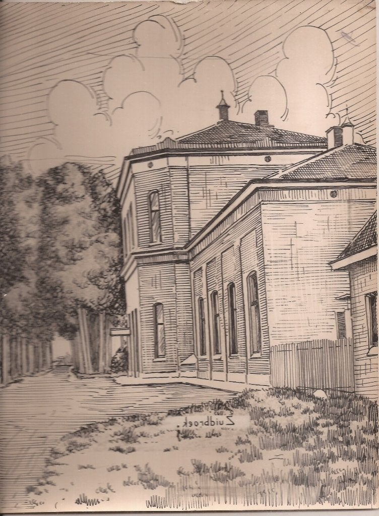 Zuidbroek Groningen Station 1948 tekening Sievers, Antiek en Kunst, Kunst | Tekeningen en Foto's, Ophalen of Verzenden, Tekening