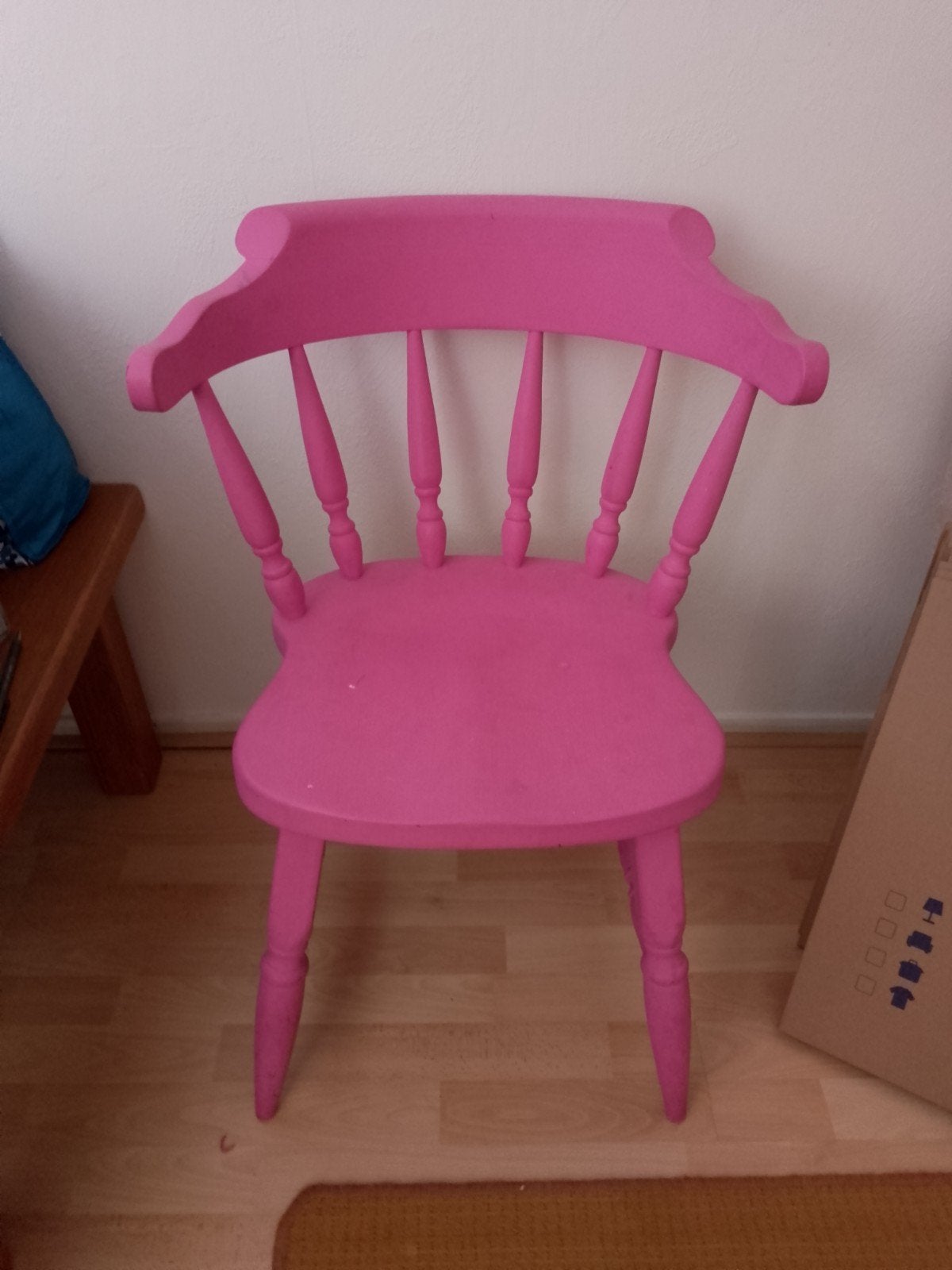Roze houten stoel - Vintage stijl, Ophalen, Gebruikt, Overige kleuren, Vintage