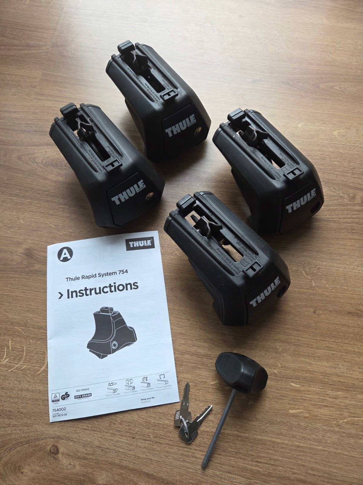 Thule Rapid System 754 Voetenset voor dakdragers (peu 2008), Auto diversen, Dakdragers, Ophalen of Verzenden, Gebruikt