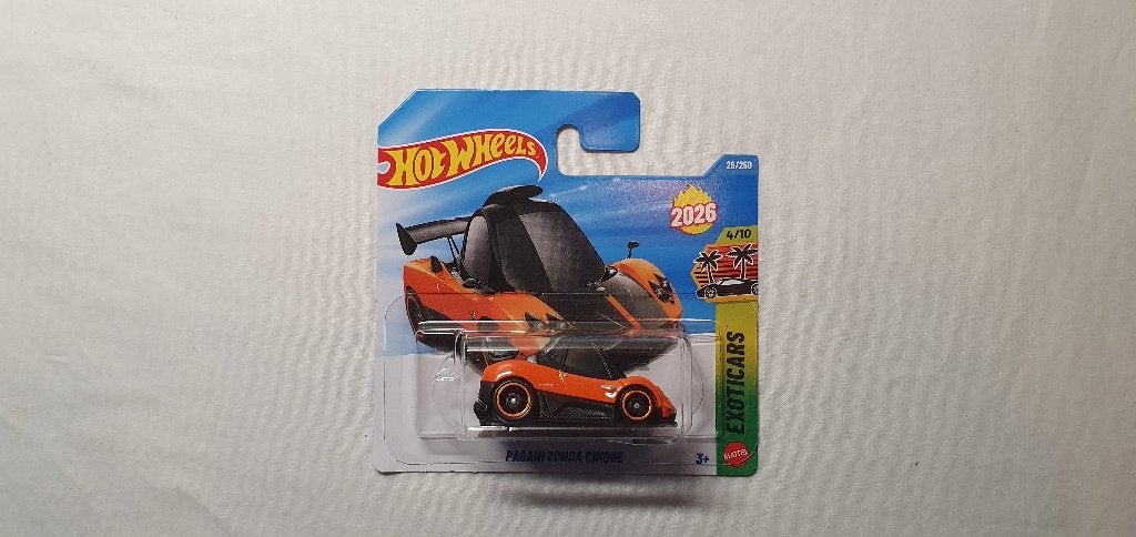 Hot Wheels Pagani Zonda Cinque oranje, Ophalen of Verzenden, Nieuw, Auto