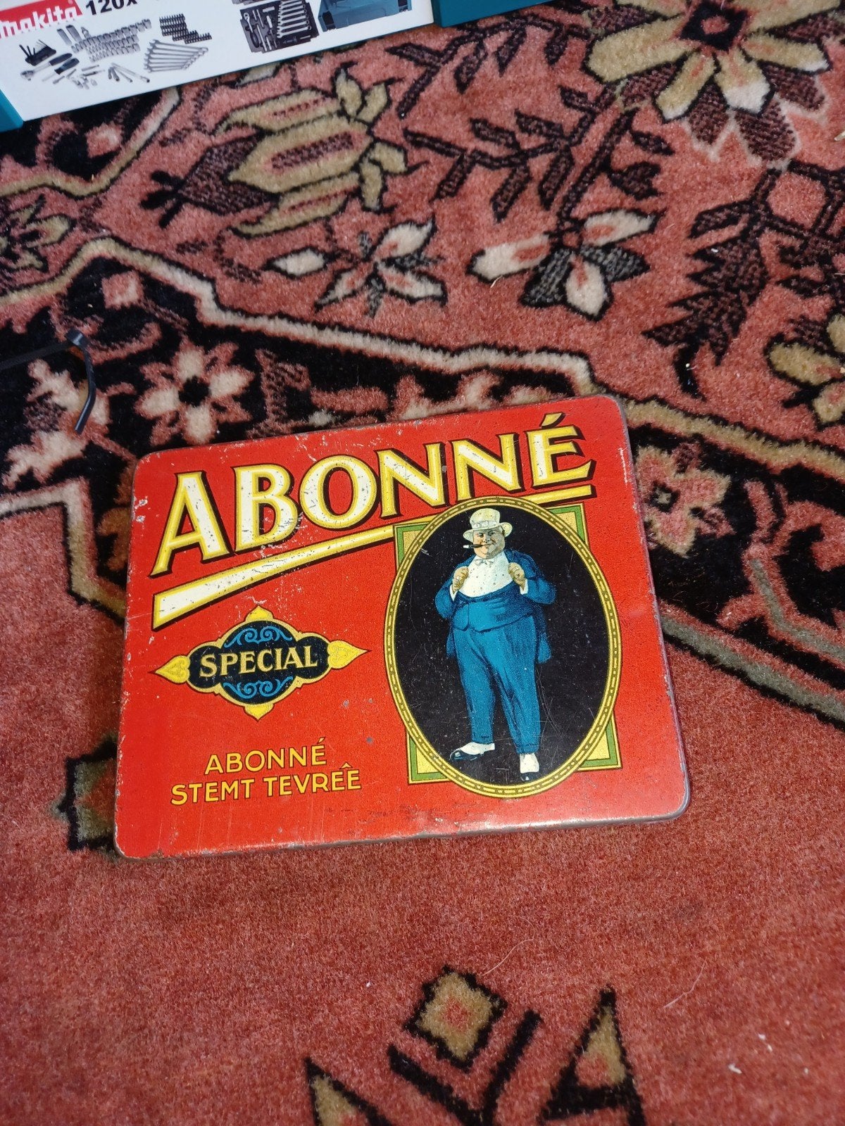 Sigarenblik Abbone.  Kessel & Van Hussen Eindhoven., Ophalen of Verzenden, Gebruikt, Overige