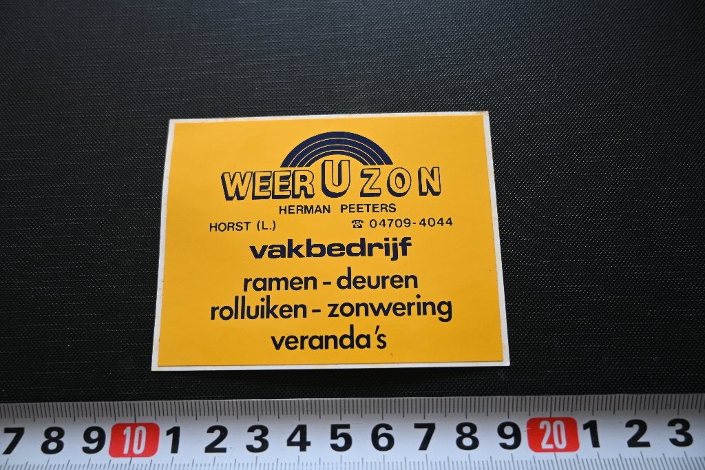 sticker horst herman peeters weerUzon ramen deuren rolluiken, Verzamelen, Stickers, Ophalen, Zo goed als nieuw