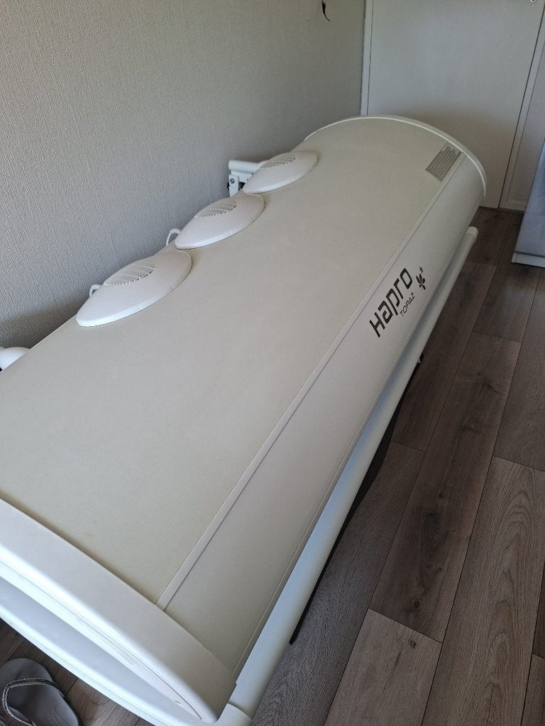 Te koop zonnebank, Ophalen, Gebruikt, Zonnebank dubbelzijdig, 15 lampen of meer