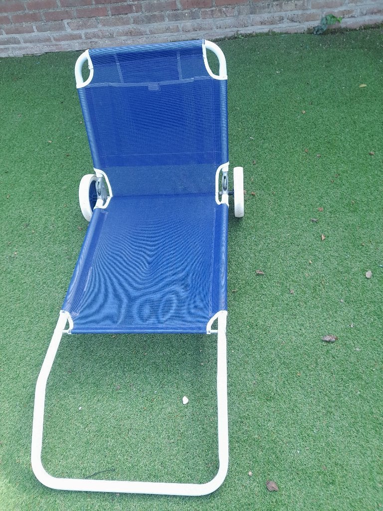 Zonnebed, Tuin en Terras, Ophalen, Gebruikt, Inklapbaar