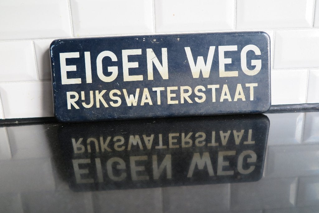 eigen weg bord mancave, Ophalen of Verzenden, Gebruikt, Gebruiksvoorwerp
