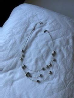 Ketting - waterval - zilverkleurig - kralen, Sieraden, Tassen en Uiterlijk, Kettingen, Overige materialen, Verstelbaar, Ophalen of Verzenden
