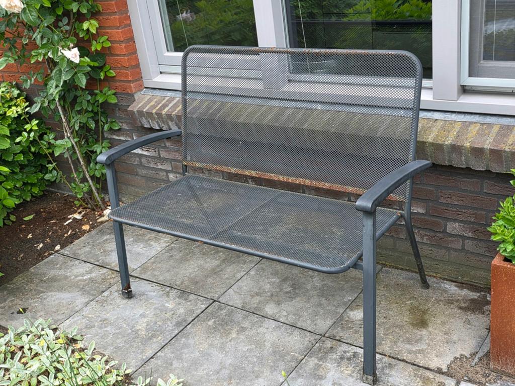 Kettler metalen tuinbank - Opknapper!!, Tuin en Terras, Tuinbanken, Ophalen, Gebruikt, Metaal
