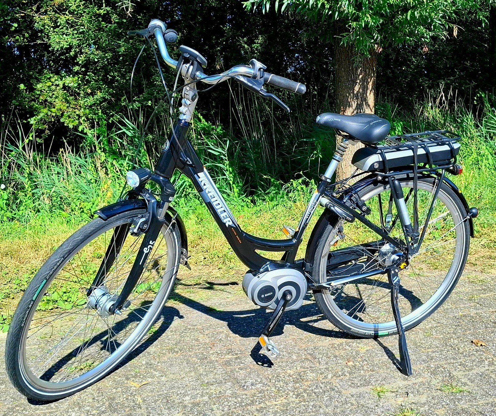 Zeer nette elektrische damesfiets, Bosch middenmotor ✅️, Ophalen, Gebruikt, Versnellingen, 50 tot 53 cm